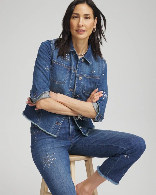Americana Fireworks Denim Jacket - image 2